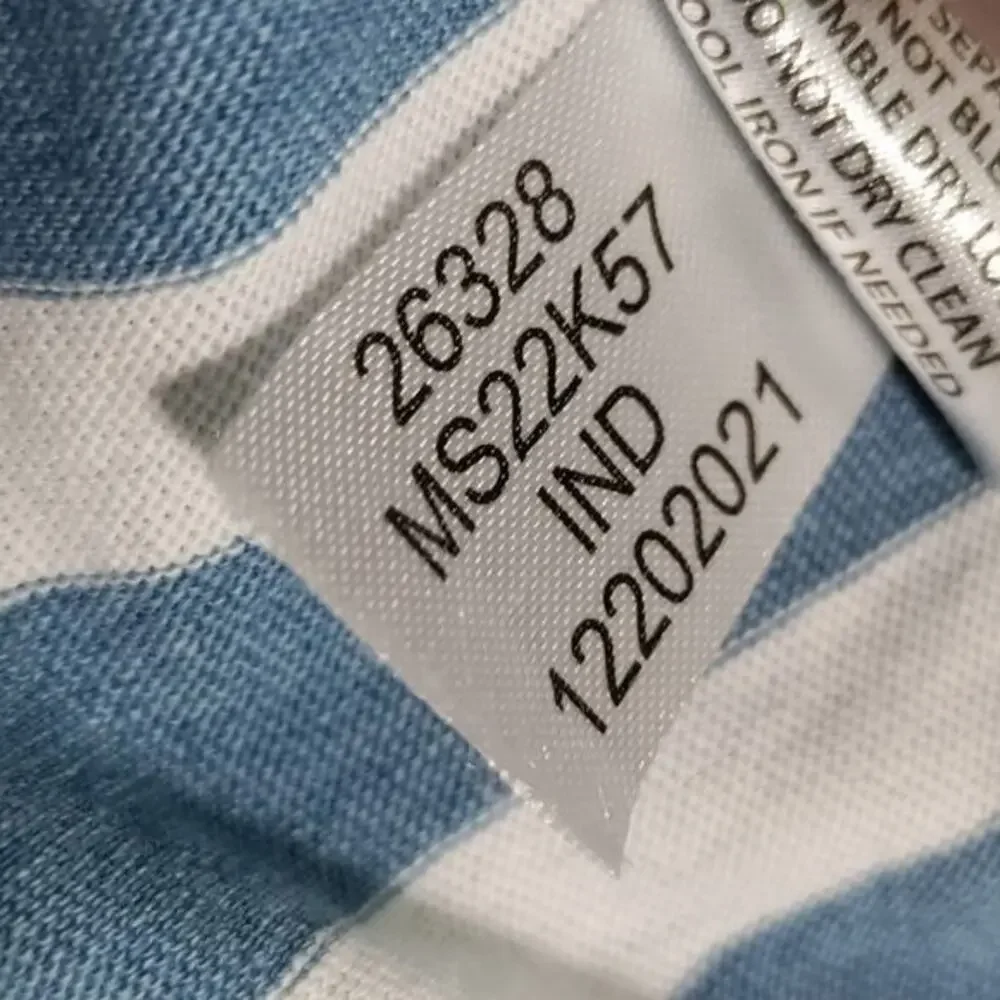 Peter Millar Crown Sport Shirt Mens‎ XL Performance Tee Striped Indigo Blue NWOT - Picture 12 of 13